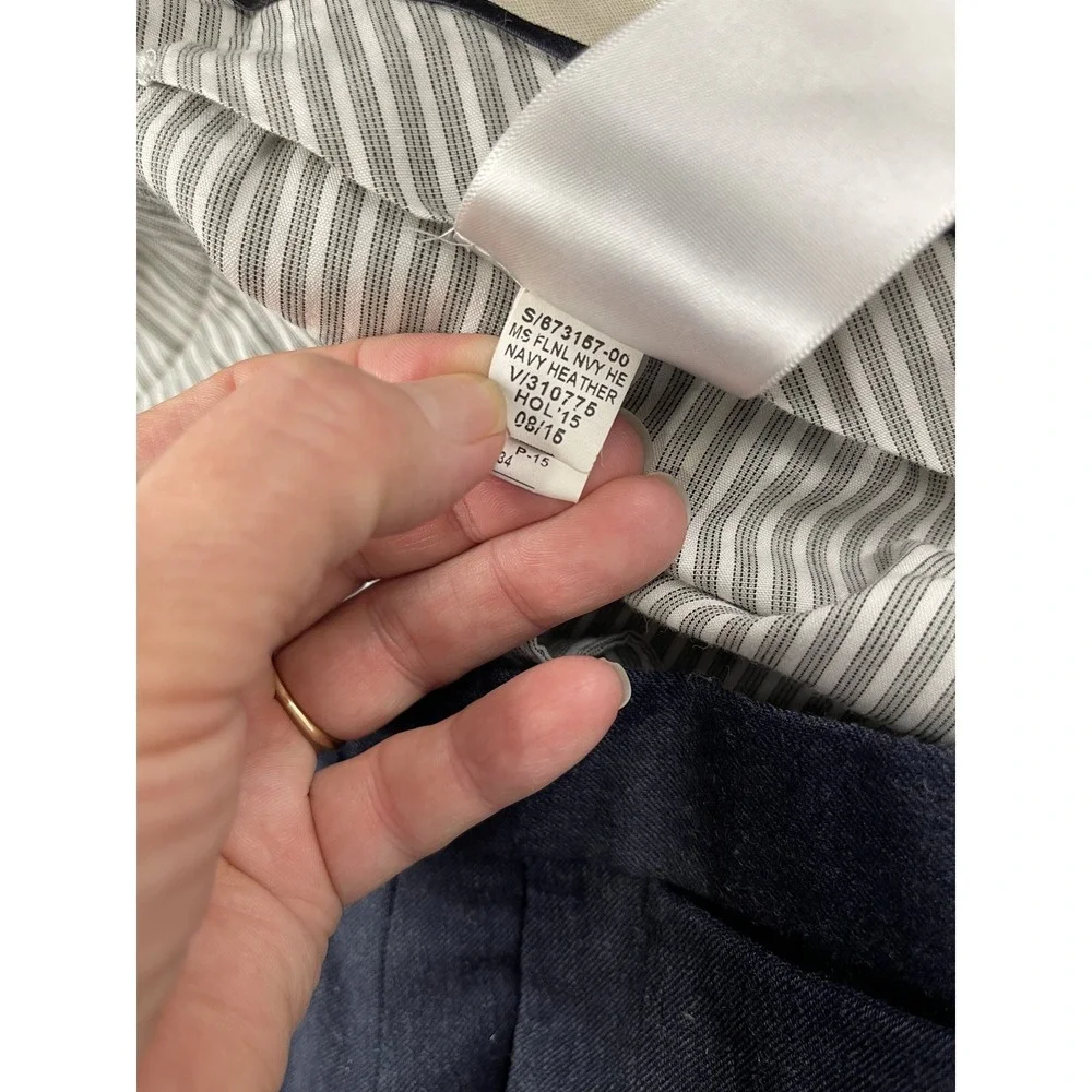 Banana Republic Mens Dress Pants 36x34 Wool Blend Slim Fit‎ Navy Blue Wedding
